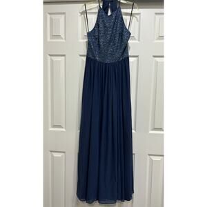 Vera Wang formal maxi dress womens size 6 blue homecoming prom wedding